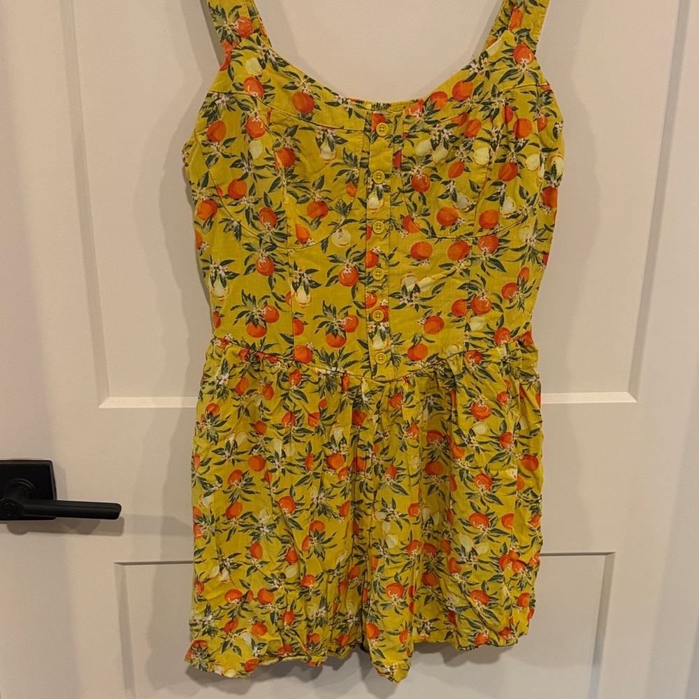 Wild Fable Yellow w/ Oranges Romper